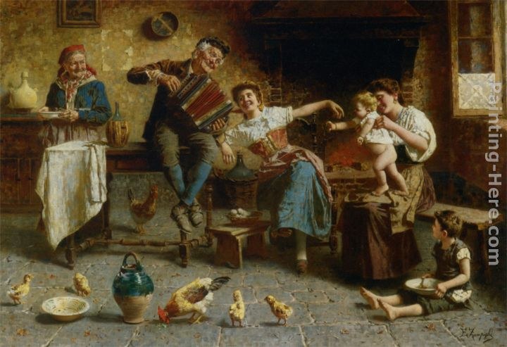 Eugenio Zampighi Playing with Baby